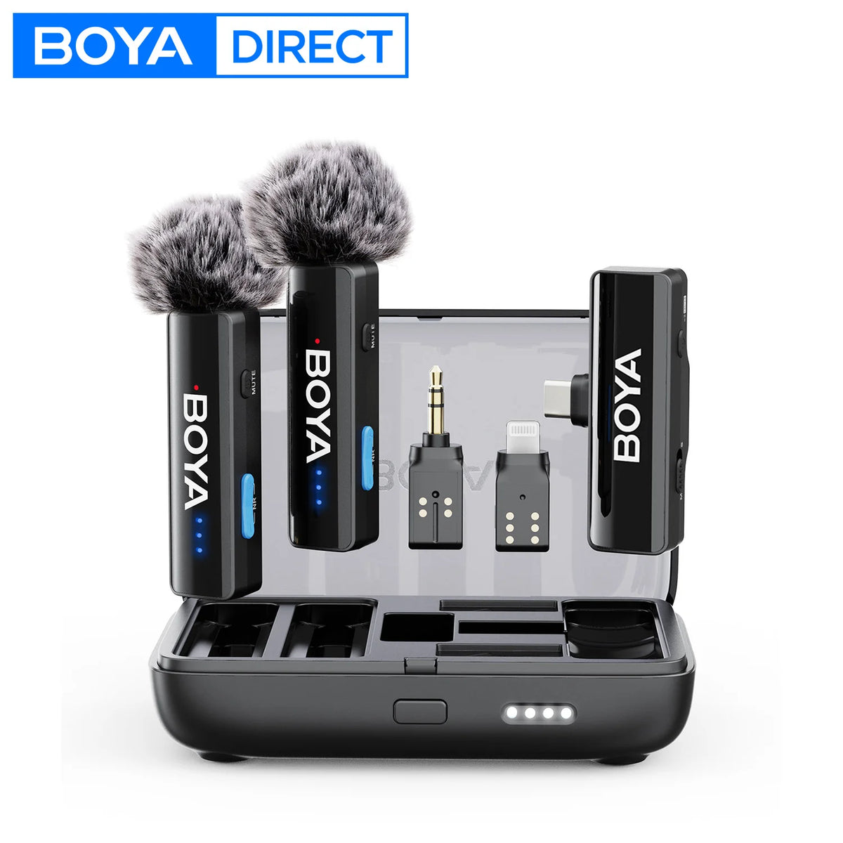 BOYA BOYALINK 2 Wireless Lavalier Microphone for iPhone Android DSLR Cameras Smartphone Gaming Youtube Video Recording Streaming