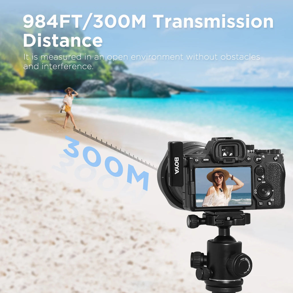 BOYA BOYALINK 2 Wireless Lavalier Microphone for iPhone Android DSLR Cameras Smartphone Gaming Youtube Video Recording Streaming